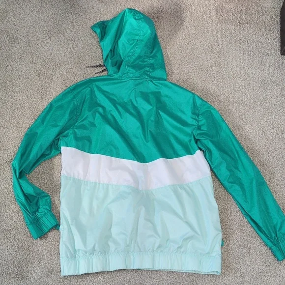 Women's Columbia Sandy Sail teal color block windbreaker - Picture 5 of 7